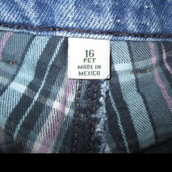 L.L. Bean Flannel Lined Jeans Women's 16 Petite 100% Cotton Vintage - Picture 8 of 9